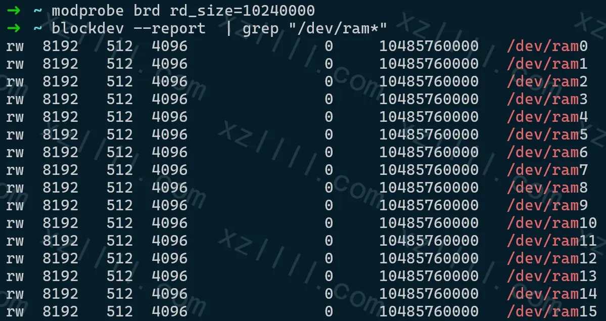 Linux block ram disk 块设备创建指南与性能测试
